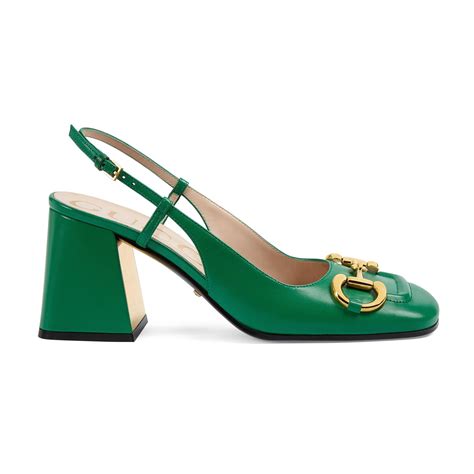 gucci horsebit mid-heel pumps|gucci horsebit leather slingback pumps.